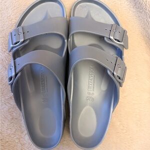 Birkenstock Light Gray Rubber Slide Sandals